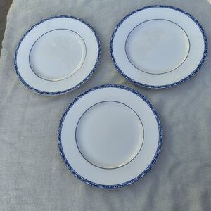 Set of 3 Mandarin Blue 10 5/8" Dinner Plates by Ralph Lauren